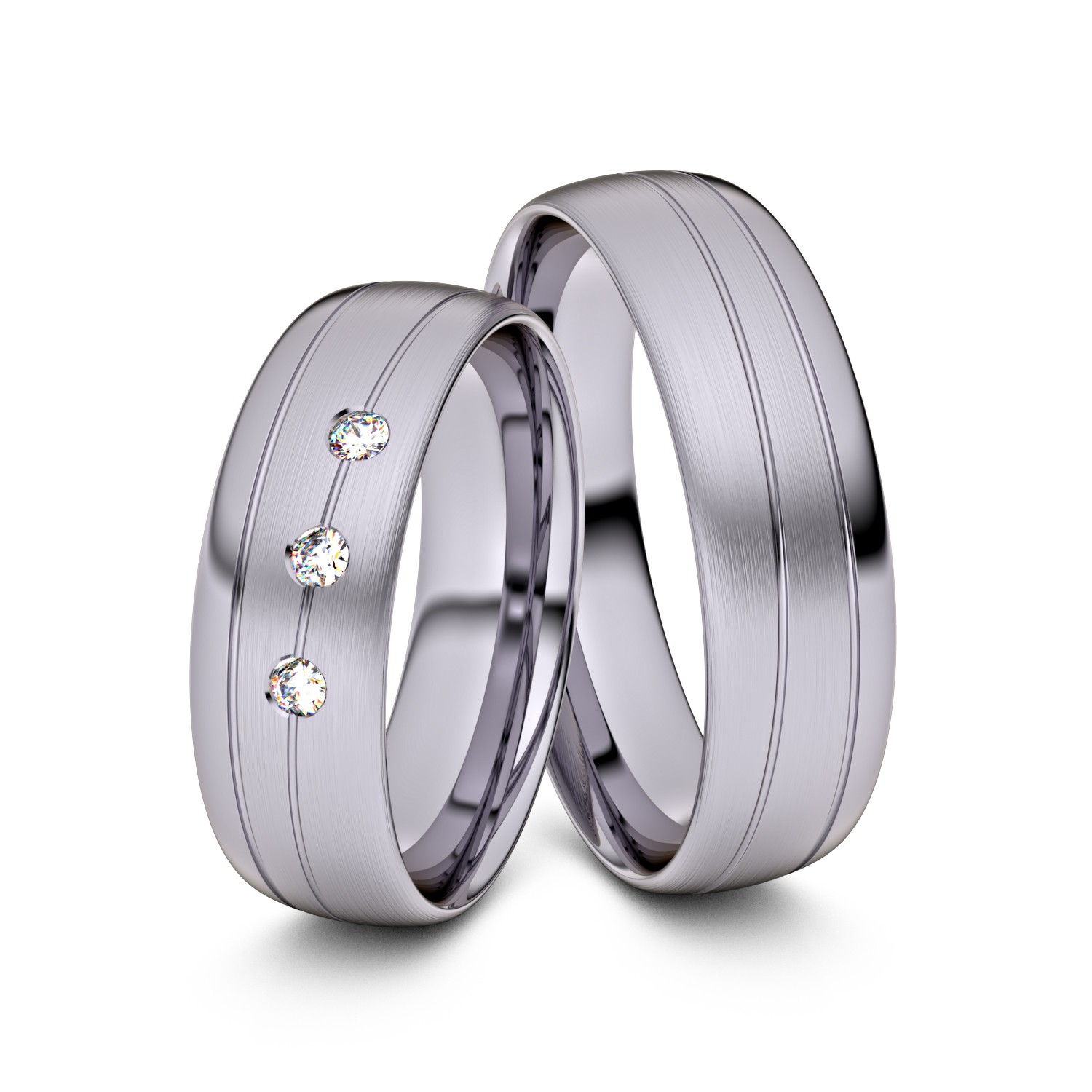 Brillanten-Trauringe 950er Palladium – opt. mit Gravur, Farbe, wählbarer Reinheitsstufe & hochwertigem Holzetui Unkategorisiert online kaufen