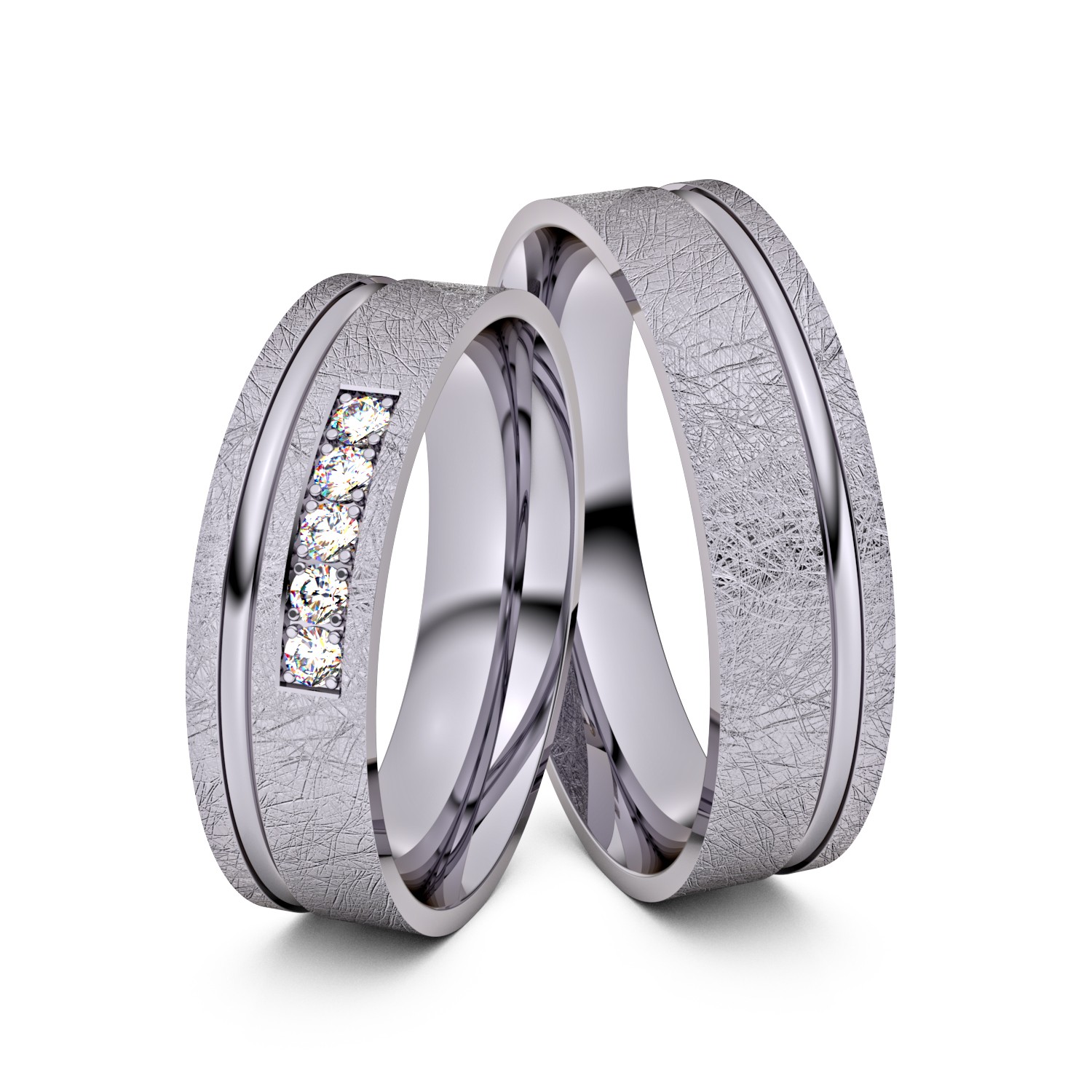 Brillanten-Trauringe 950er Palladium – opt. mit Gravur, Farbe, wählbarer Reinheitsstufe & hochwertigem Holzetui Unkategorisiert online kaufen