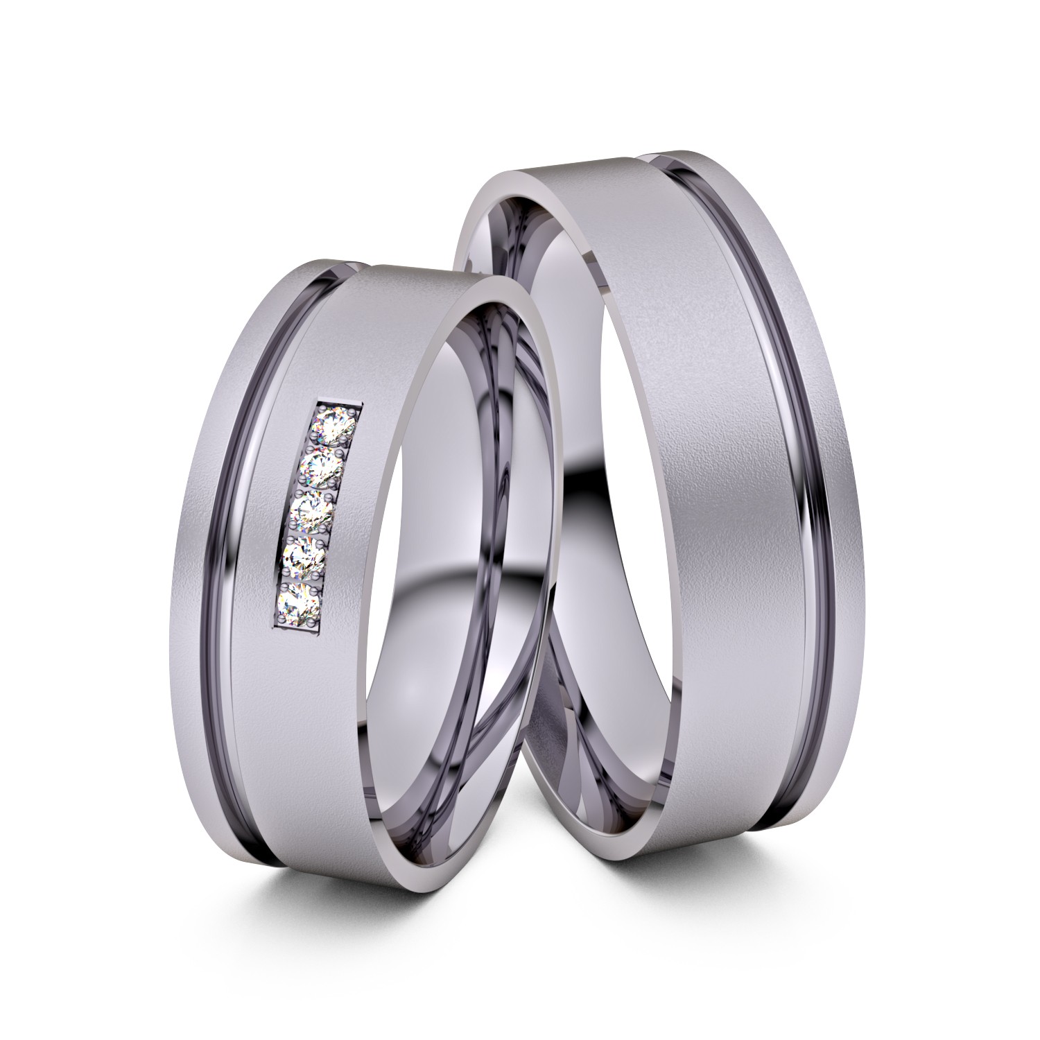 Brillanten-Trauringe 950er Palladium – opt. mit Gravur, Farbe, wählbarer Reinheitsstufe & hochwertigem Holzetui Unkategorisiert online kaufen