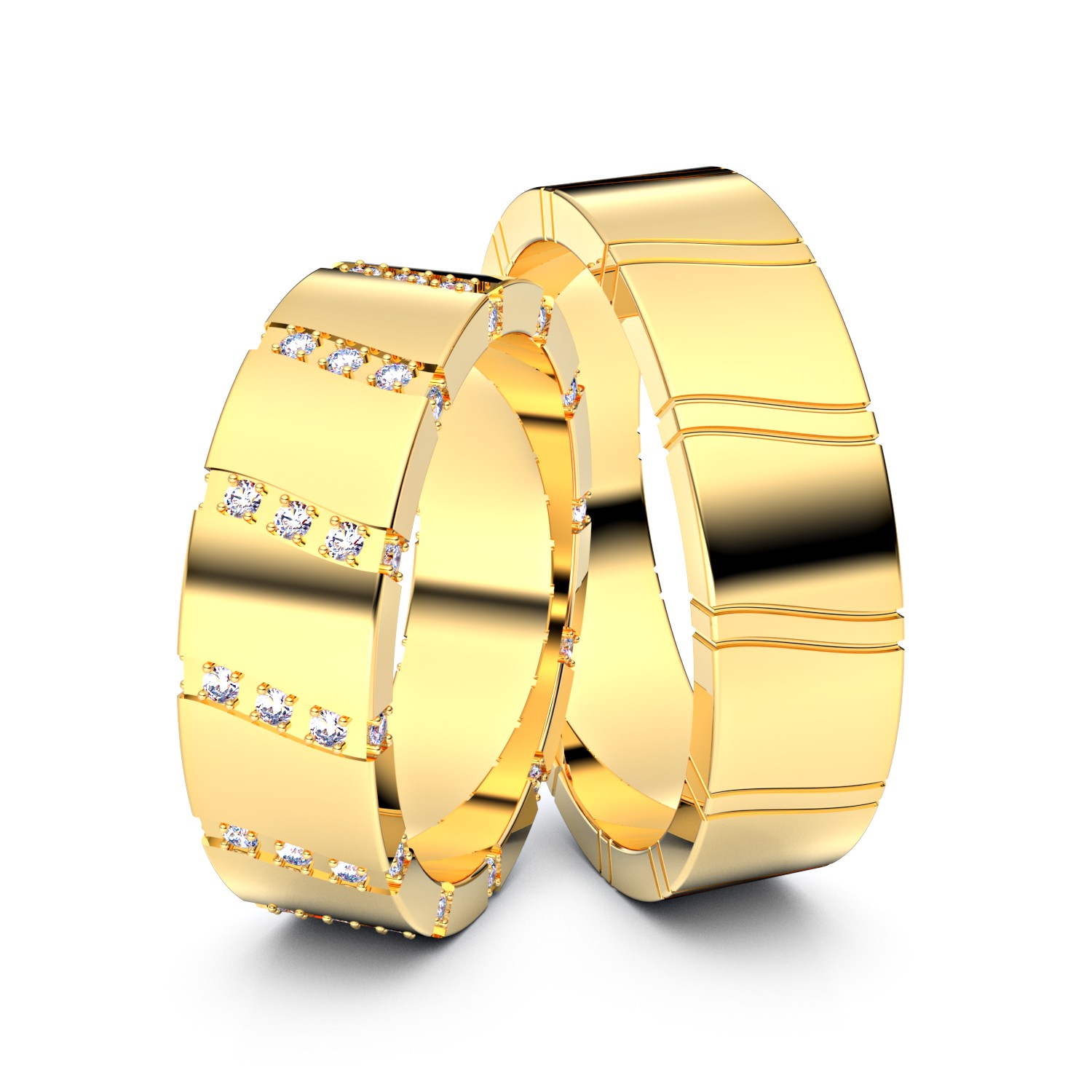 Brillanten-Trauringe Channel Set 333er Gelbgold – opt. mit Gravur, Farbe, wählbarer Reinheitsstufe & hochwertigem Holzetui Unkategorisiert online kaufen
