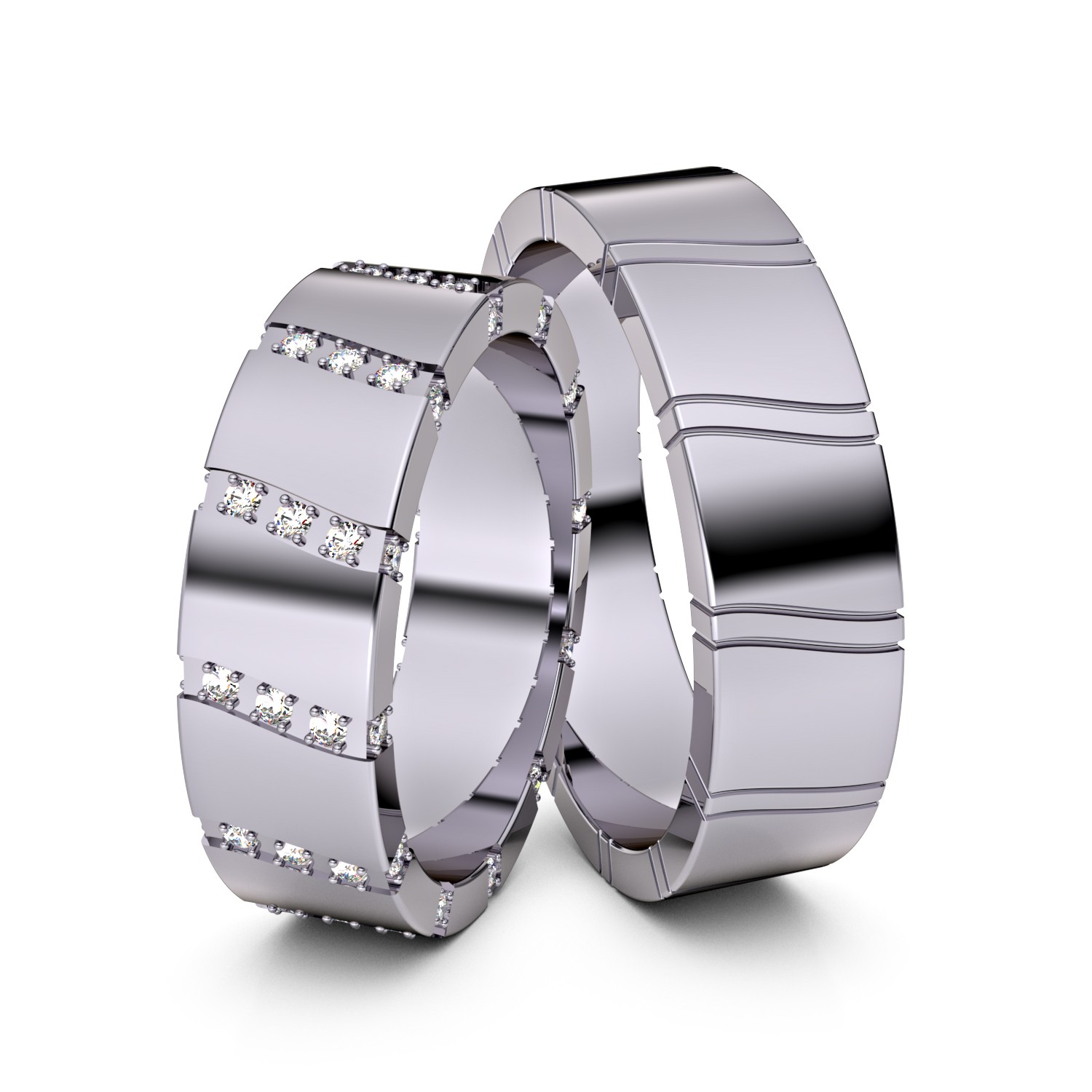 Brillanten-Trauringe Channel Set 585er Palladium – opt. mit Gravur, Farbe, wählbarer Reinheitsstufe & hochwertigem Holzetui Unkategorisiert online kaufen