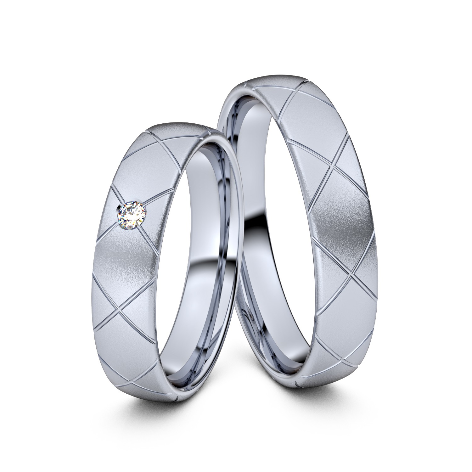 Brillanten-Trauringe Criss-Cross 600er Platin – opt. mit Gravur, Farbe, wählbarer Reinheitsstufe & hochwertigem Holzetui Unkategorisiert online kaufen