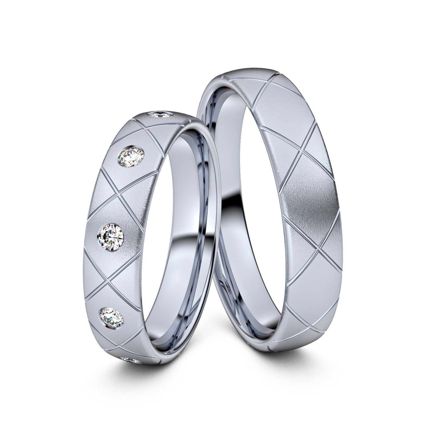 Brillanten-Trauringe Criss-Cross 600er Platin – opt. mit Gravur, Farbe, wählbarer Reinheitsstufe & hochwertigem Holzetui Unkategorisiert online kaufen