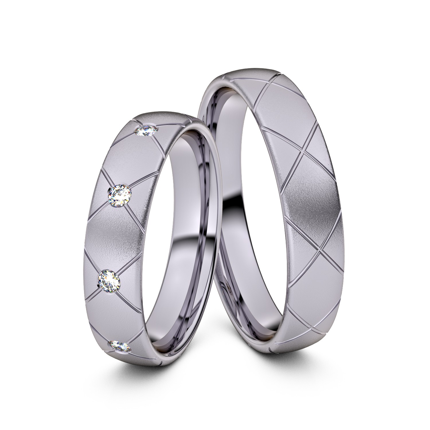 Brillanten-Trauringe Criss-Cross 950er Palladium – opt. mit Gravur, Farbe, wählbarer Reinheitsstufe & hochwertigem Holzetui Unkategorisiert online kaufen