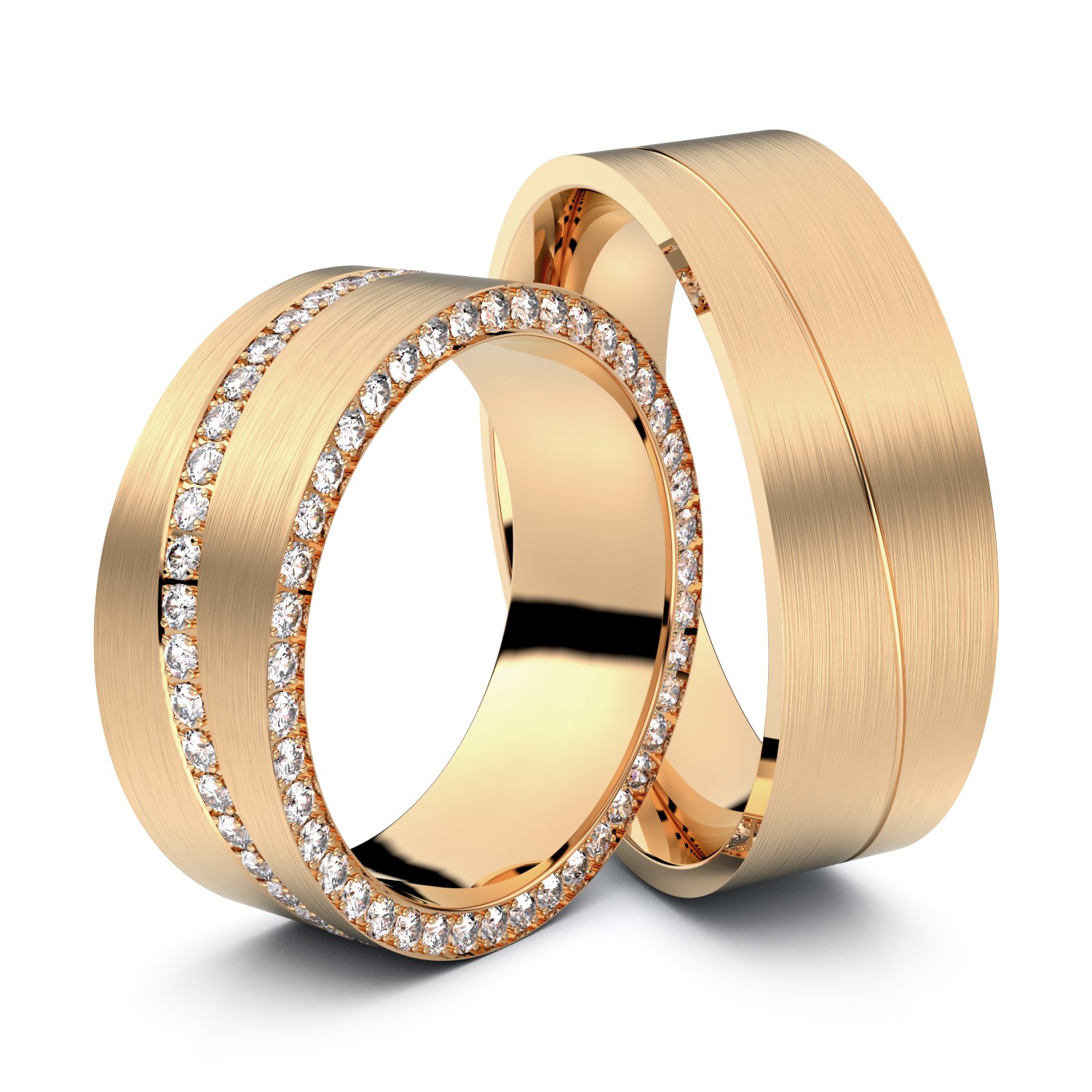 Brillanten-Trauringe Double Eternity 333er Roségold – opt. mit Gravur, Farbe, wählbarer Reinheitsstufe & hochwertigem Holzetui Unkategorisiert online kaufen
