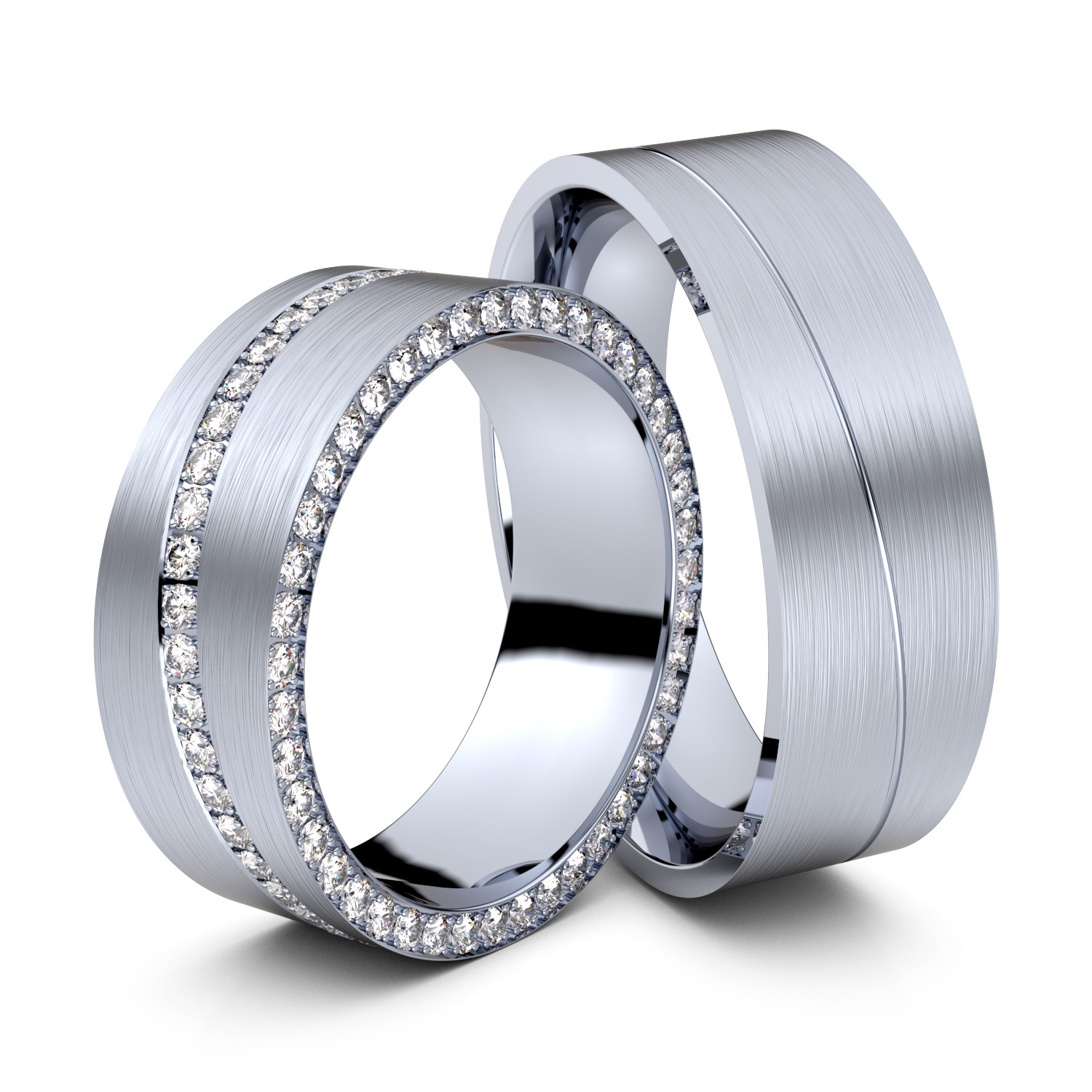 Brillanten-Trauringe Double Eternity 950er Platin – opt. mit Gravur, Farbe, wählbarer Reinheitsstufe & hochwertigem Holzetui Unkategorisiert online kaufen