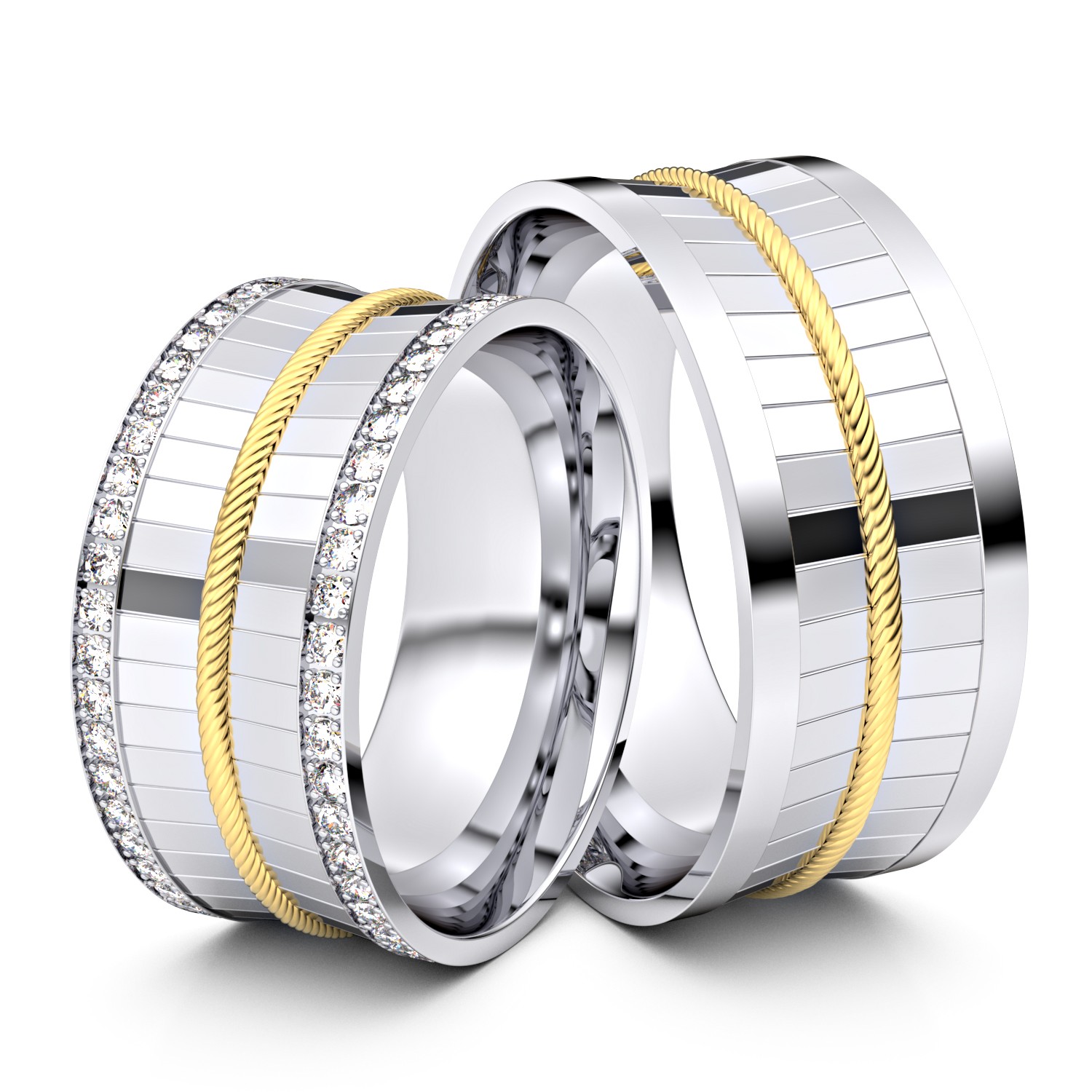Brillanten-Trauringe geflochtenes Band 585er Weißgold-Gelbgold – opt. mit Gravur, Farbe, wählbarer Reinheitsstufe & hochwertigem Holzetui Unkategorisiert online kaufen Brillanten-Trauringe geflochtenes Band 585er Weißgold-Gelbgold – opt. mit Gravur, Farbe, wählbarer Reinheitsstufe & hochwertigem Holzetui Unkategorisiert online kaufen