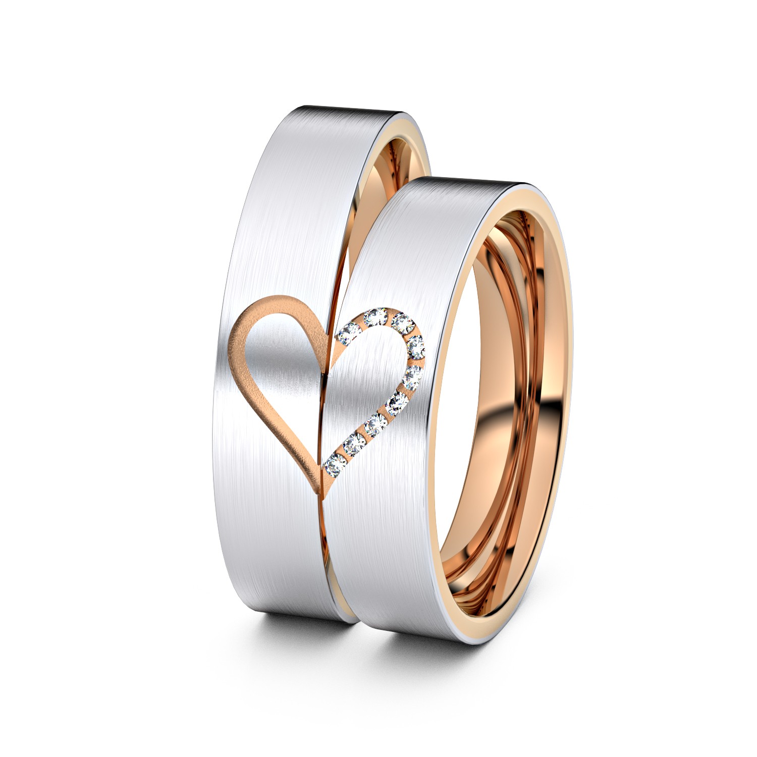 Brillanten-Trauringe Herz 333er Weißgold-Rotgold – opt. mit Gravur, Farbe, wählbarer Reinheitsstufe & hochwertigem Holzetui Unkategorisiert online kaufen Brillanten-Trauringe Herz 333er Weißgold-Rotgold – opt. mit Gravur, Farbe, wählbarer Reinheitsstufe & hochwertigem Holzetui Unkategorisiert online kaufen