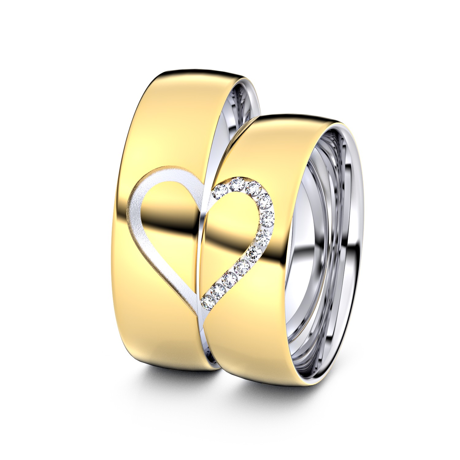 Brillanten-Trauringe Herz 750er Gelbgold-Weißgold – opt. mit Gravur, Farbe, wählbarer Reinheitsstufe & hochwertigem Holzetui Unkategorisiert online kaufen Brillanten-Trauringe Herz 750er Gelbgold-Weißgold – opt. mit Gravur, Farbe, wählbarer Reinheitsstufe & hochwertigem Holzetui Unkategorisiert online kaufen