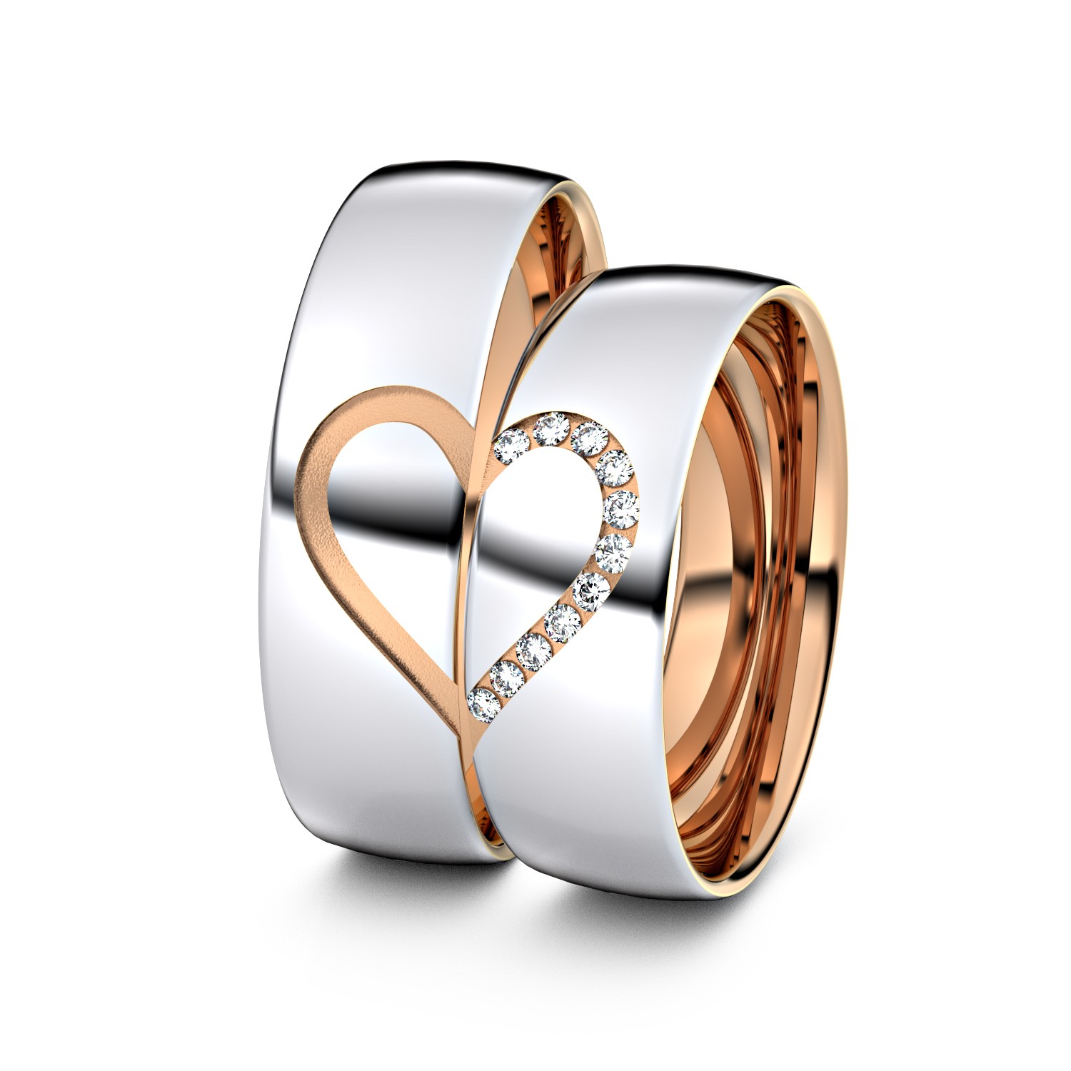 Brillanten-Trauringe Herz 750er Weißgold-Rotgold – opt. mit Gravur, Farbe, wählbarer Reinheitsstufe & hochwertigem Holzetui Unkategorisiert online kaufen Brillanten-Trauringe Herz 750er Weißgold-Rotgold – opt. mit Gravur, Farbe, wählbarer Reinheitsstufe & hochwertigem Holzetui Unkategorisiert online kaufen