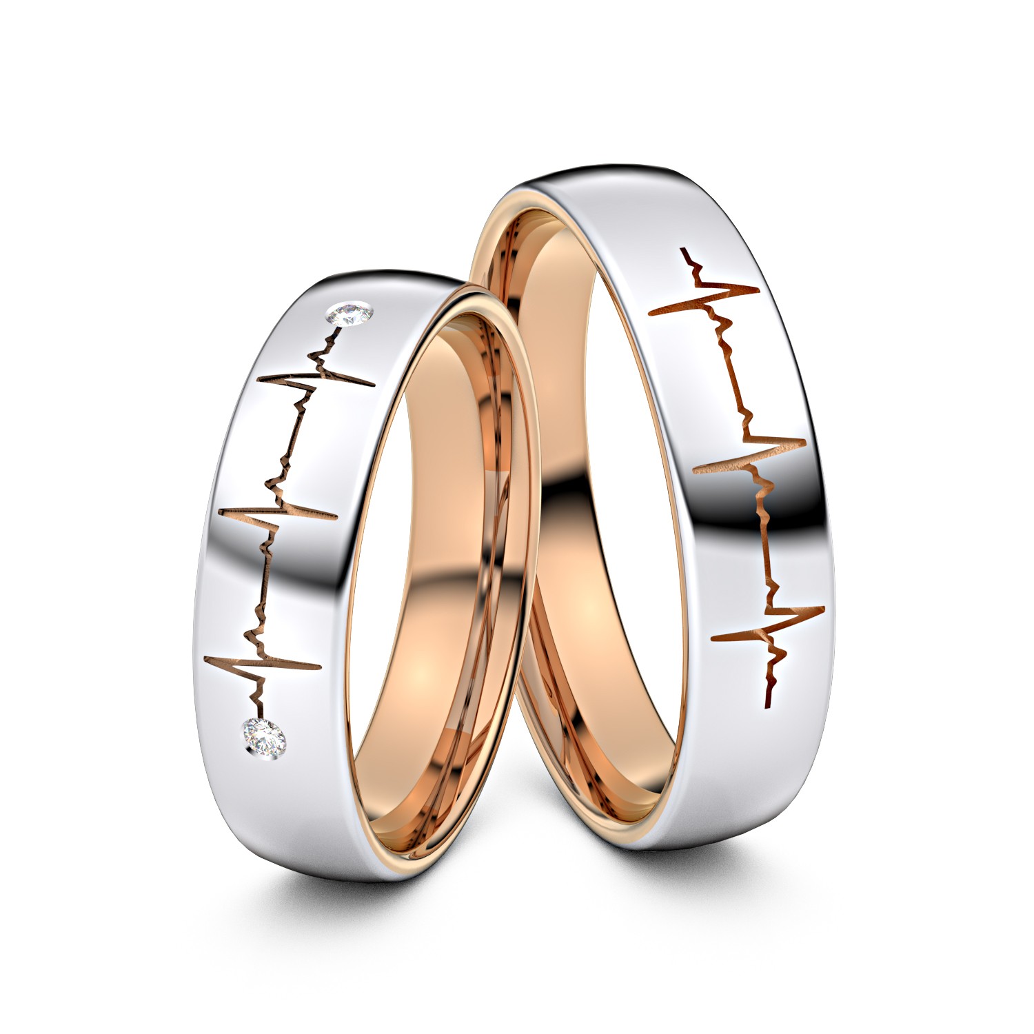 Brillanten-Trauringe Herzschlag 750er Weißgold-Rotgold – opt. mit Gravur, Farbe, wählbarer Reinheitsstufe & hochwertigem Holzetui Unkategorisiert online kaufen Brillanten-Trauringe Herzschlag 750er Weißgold-Rotgold – opt. mit Gravur, Farbe, wählbarer Reinheitsstufe & hochwertigem Holzetui Unkategorisiert online kaufen