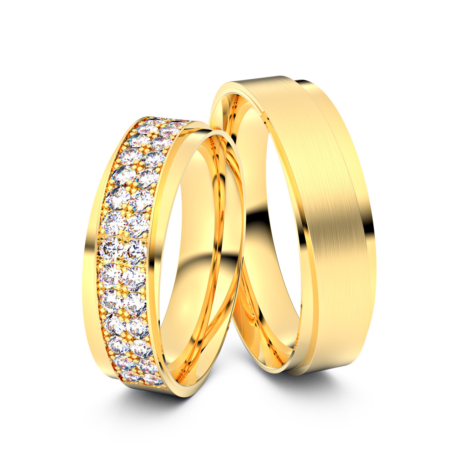 Brillanten-Trauringe Luxury Twist 333er Gelbgold – opt. mit Gravur, Farbe, wählbarer Reinheitsstufe & hochwertigem Holzetui Unkategorisiert online kaufen