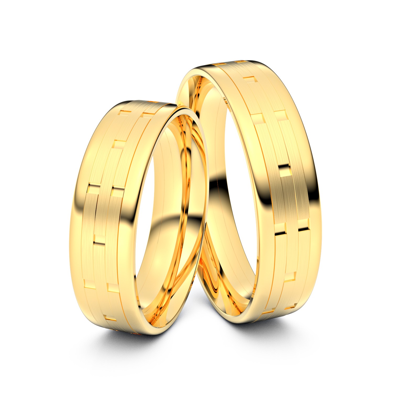 Brillanten-Trauringe mit Einkerbungen 333er Gelbgold – opt. mit Gravur, Farbe, wählbarer Reinheitsstufe & hochwertigem Holzetui Unkategorisiert Produktbild Brillanten-Trauringe mit Einkerbungen 333er Gelbgold – opt. mit Gravur, Farbe, wählbarer Reinheitsstufe & hochwertigem Holzetui Unkategorisiert Produktbild
