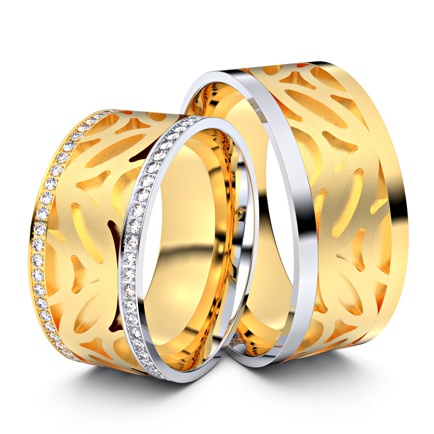 Brillanten-Trauringe Natural Leaves 585er Gelbgold-Weißgold – opt. mit Gravur, Farbe, wählbarer Reinheitsstufe & hochwertigem Holzetui Unkategorisiert online kaufen Brillanten-Trauringe Natural Leaves 585er Gelbgold-Weißgold – opt. mit Gravur, Farbe, wählbarer Reinheitsstufe & hochwertigem Holzetui Unkategorisiert online kaufen