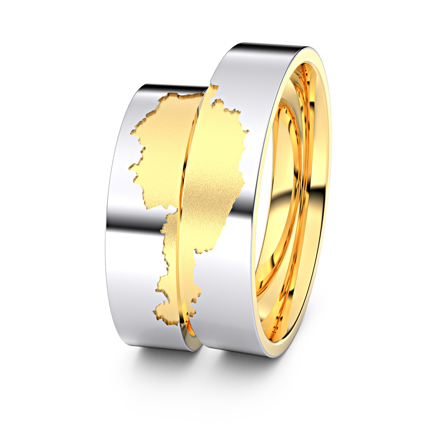 Brillanten-Trauringe Österreich 585er Weißgold-Gelbgold – opt. mit Gravur, Farbe, wählbarer Reinheitsstufe & hochwertigem Holzetui Unkategorisiert online kaufen