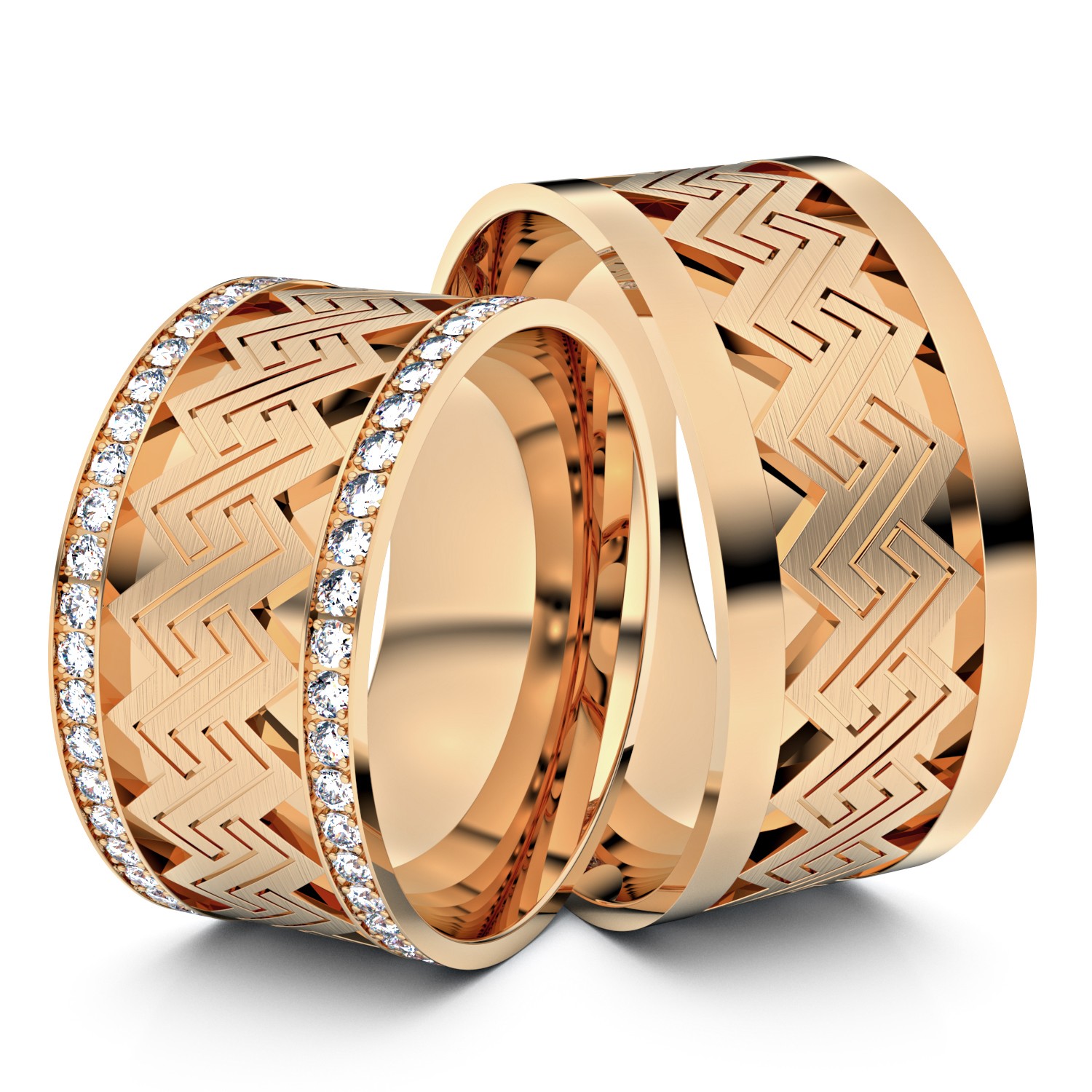 Brillanten-Trauringe Schlüsseldesign 750er Roségold – opt. mit Gravur, Farbe, wählbarer Reinheitsstufe & hochwertigem Holzetui Unkategorisiert online kaufen
