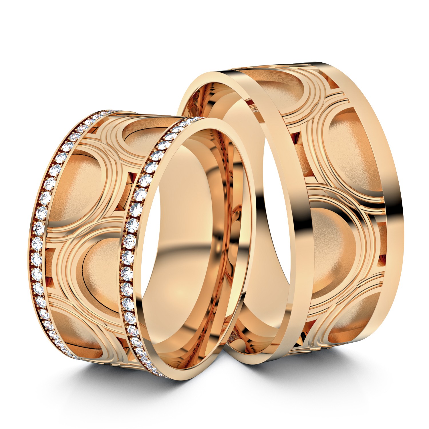 Brillanten-Trauringe Wasserlinie 750er Roségold – opt. mit Gravur, Farbe, wählbarer Reinheitsstufe & hochwertigem Holzetui Unkategorisiert online kaufen