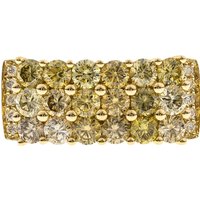 Cirari Fancy-Brillantring mit 28 I1 Diamanten, 1,276 ct, 585 Gelbgold