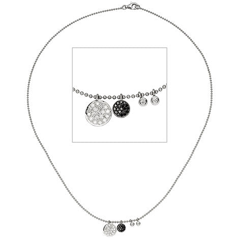 Collier Halskette Kette 585 Gold Weißgold 40 Diamanten Brillanten 43 cm Unkategorisiert online kaufen