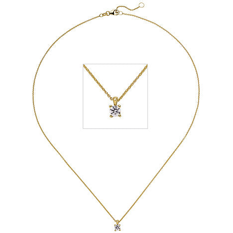 Collier Kette mit Anhänger 585 Gold Gelbgold 1 Diamant Brillant 0 25 ct. 45 cm Unkategorisiert online kaufen Collier Kette mit Anhänger 585 Gold Gelbgold 1 Diamant Brillant 0 25 ct. 45 cm Unkategorisiert online kaufen
