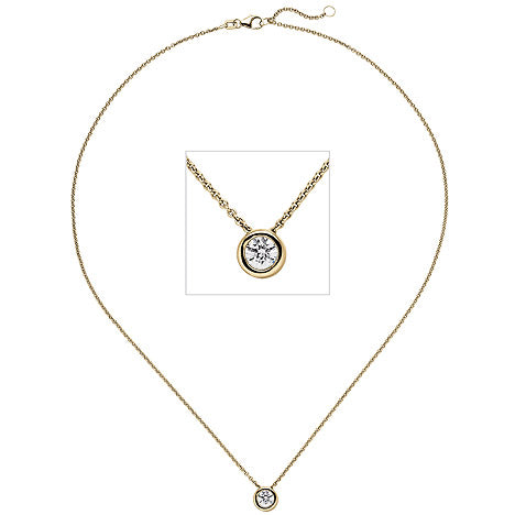 Collier Kette mit Anhänger 585 Gold Gelbgold 1 Diamant Brillant 0 50 ct. 45 cm Unkategorisiert online kaufen Collier Kette mit Anhänger 585 Gold Gelbgold 1 Diamant Brillant 0 50 ct. 45 cm Unkategorisiert online kaufen