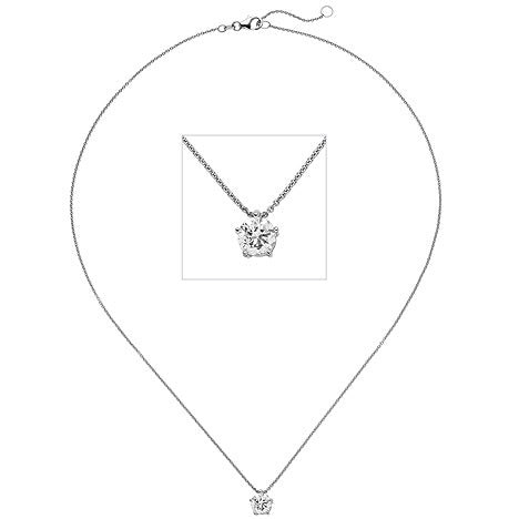Collier Kette mit Anhänger 585 Gold Weißgold 1 Diamant Brillant 1 0 ct. 45 cm Unkategorisiert online kaufen