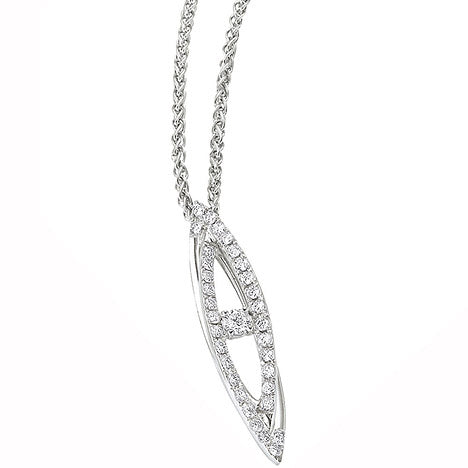 Collier Kette mit Anhänger 750 Gold Weißgold 33 Diamanten Brillanten 42 cm Unkategorisiert online kaufen