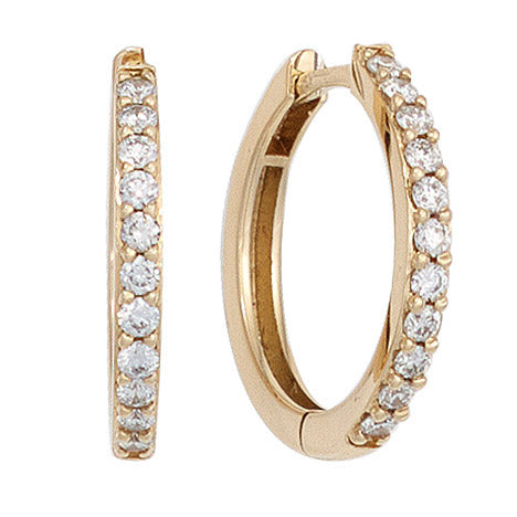 Creolen 585 Gold Gelbgold 22 Diamanten Brillanten Ohrringe Diamantcreolen Unkategorisiert online kaufen