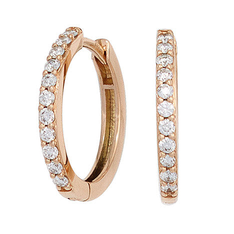 Creolen 585 Gold Rotgold 22 Diamanten Brillanten Ohrringe Diamantcreolen Unkategorisiert online kaufen