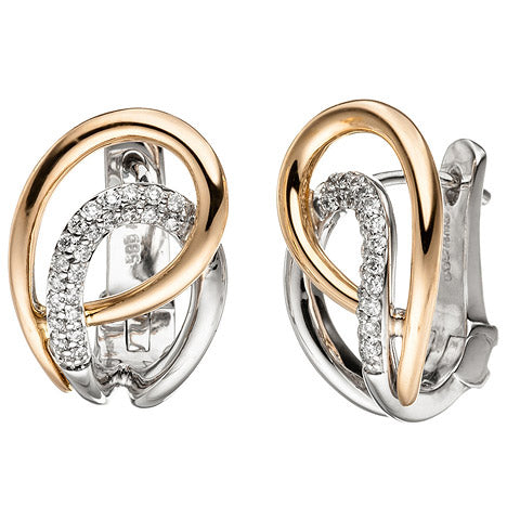 Creolen 585 Gold Rotgold Weißgold bicolor 46 Diamanten Brillanten Ohrringe Unkategorisiert online kaufen Creolen 585 Gold Rotgold Weißgold bicolor 46 Diamanten Brillanten Ohrringe Unkategorisiert online kaufen