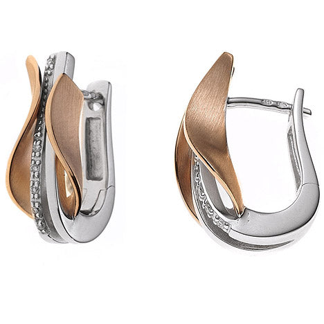 Creolen 585 Weißgold Rotgold bicolor teilmatt 12 Diamanten Brillanten Ohrringe Unkategorisiert online kaufen Creolen 585 Weißgold Rotgold bicolor teilmatt 12 Diamanten Brillanten Ohrringe Unkategorisiert online kaufen