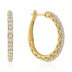 Creolen für Damen aus Gelbgold mit Brillanten, Lab Unkategorisiert online kaufen