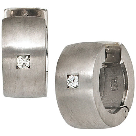 Creolen rund breit 925 Sterling Silber mattiert 2 Diamanten Brillanten Ohrringe Unkategorisiert online kaufen Creolen rund breit 925 Sterling Silber mattiert 2 Diamanten Brillanten Ohrringe Unkategorisiert online kaufen