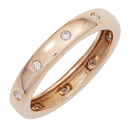 Damen Ring 585 Gold Rotgold 10 Diamanten Brillanten Diamantring Rotgoldring - 54 Unkategorisiert online kaufen