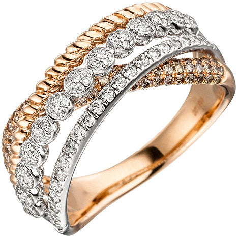 Damen Ring 585 Gold Rotgold 181 Diamanten Brillanten Rotgoldring Diamantring - 50 Unkategorisiert online kaufen