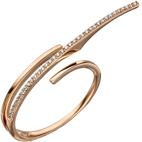 Damen Ring 585 Gold Rotgold 36 Diamanten Brillanten Zweifingerring 2 Finger - 50 Unkategorisiert online kaufen