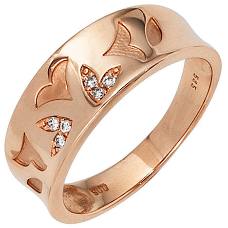 Damen Ring 585 Gold Rotgold 6 Diamanten Brillanten 0 05ct. Rotgoldring - 52 Unkategorisiert online kaufen