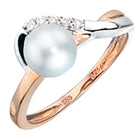 Damen Ring 585 Gold Rotgold Weißgold 1 Süßwasser Perle 5 Diamanten Brillanten - 54 Unkategorisiert online kaufen Damen Ring 585 Gold Rotgold Weißgold 1 Süßwasser Perle 5 Diamanten Brillanten - 54 Unkategorisiert online kaufen