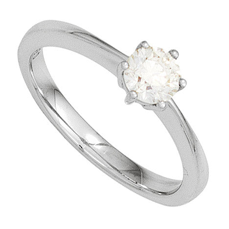 Damen Ring 585 Gold Weißgold 1 Diamant Brillant 0 15ct. Diamantring Goldring - 58 Unkategorisiert online kaufen