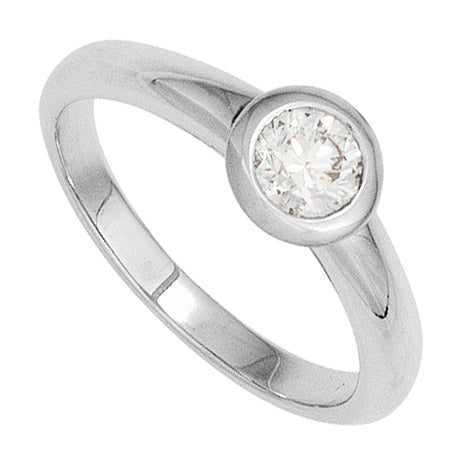 Damen Ring 585 Gold Weißgold 1 Diamant Brillant 0 20ct. Diamantring Goldring - 52 Unkategorisiert online kaufen