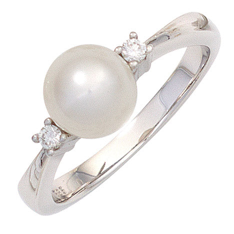 Damen Ring 585 Gold Weißgold 1 Süßwasser Perle 2 Diamanten Brillanten Perlenring - 54 Unkategorisiert online kaufen Damen Ring 585 Gold Weißgold 1 Süßwasser Perle 2 Diamanten Brillanten Perlenring - 54 Unkategorisiert online kaufen