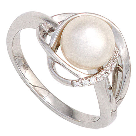 Damen Ring 585 Gold Weißgold 1 Süßwasser Perle 9 Diamanten Brillanten Goldring - 56 Unkategorisiert online kaufen Damen Ring 585 Gold Weißgold 1 Süßwasser Perle 9 Diamanten Brillanten Goldring - 56 Unkategorisiert online kaufen