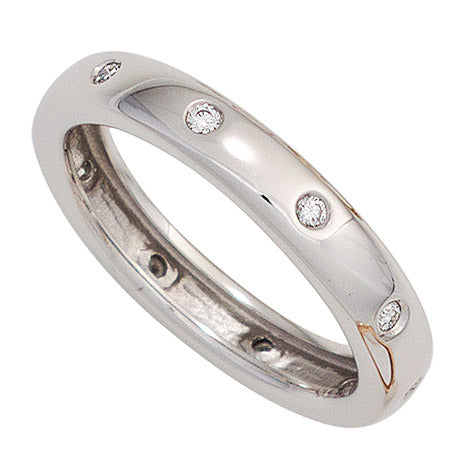 Damen Ring 585 Gold Weißgold 10 Diamanten Brillanten 0 15ct. Weißgoldring - 52 Unkategorisiert online kaufen