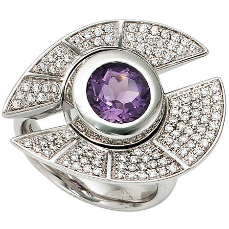 Damen Ring 585 Gold Weißgold 109 Diamanten Brillanten 1 Amethyst lila violett - 56 Unkategorisiert online kaufen Damen Ring 585 Gold Weißgold 109 Diamanten Brillanten 1 Amethyst lila violett - 56 Unkategorisiert online kaufen