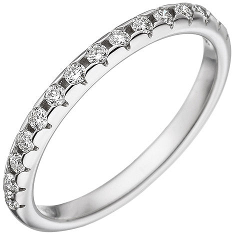 Damen Ring 585 Gold Weißgold 15 Diamanten Brillanten Weißgoldring Diamantring - 52 Unkategorisiert online kaufen