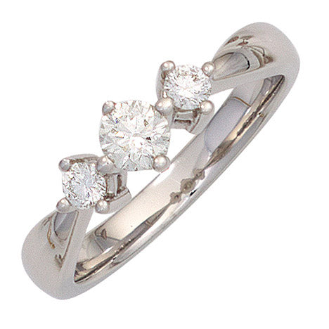 Damen Ring 585 Gold Weißgold 3 Diamanten Brillanten 0 50ct. Weißgoldring - 56 Unkategorisiert online kaufen