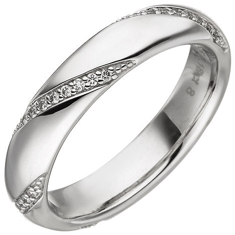 Damen Ring 585 Gold Weißgold 40 Diamanten Brillanten 0 18ct. Weißgoldring - 56 Unkategorisiert online kaufen