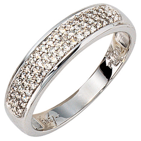 Damen Ring 585 Gold Weißgold 50 Diamanten Brillanten 0 25ct. Weißgoldring - 54 Unkategorisiert online kaufen