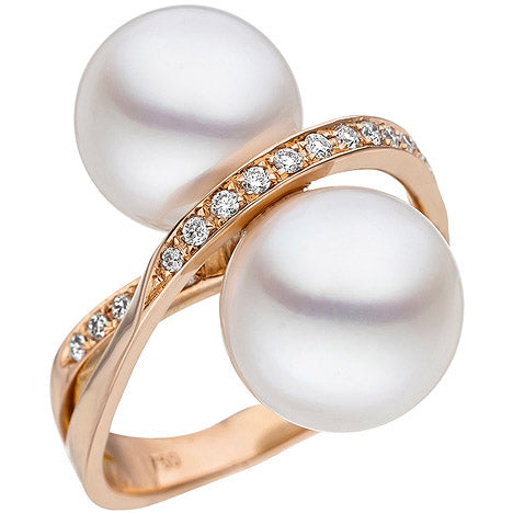 Damen Ring 750 Rotgold 24 Diamanten Brillanten 2 Südee Perlen weiß Perlenring - 54 Unkategorisiert online kaufen Damen Ring 750 Rotgold 24 Diamanten Brillanten 2 Südee Perlen weiß Perlenring - 54 Unkategorisiert online kaufen