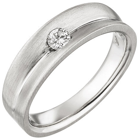 Damen Ring 950 Platin matt 1 Diamant Brillant 0 13ct. Platinring - 54 Unkategorisiert online kaufen